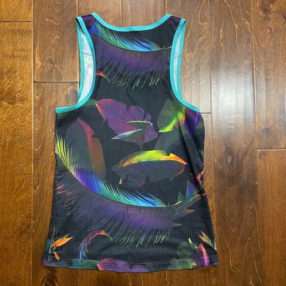 Nike Athletic Dri Fit Tropical Black Multicolor Mesh Jersey Men's Size Small - Picture 4 of 7